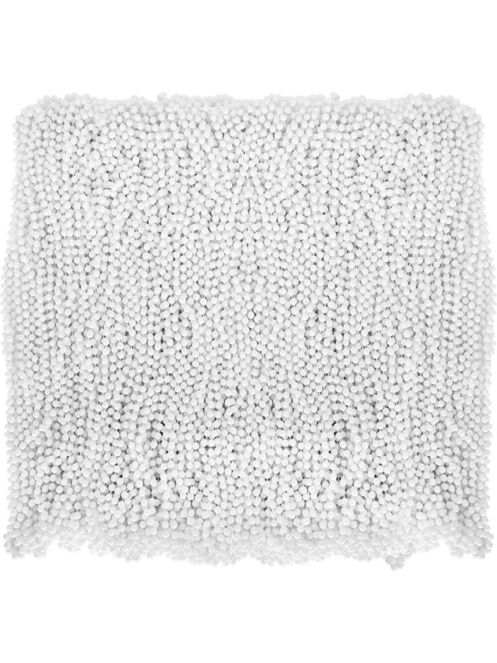 200 PCS White Beaded Necklaces, 33" Mardi Gras Party Accessories & Decor